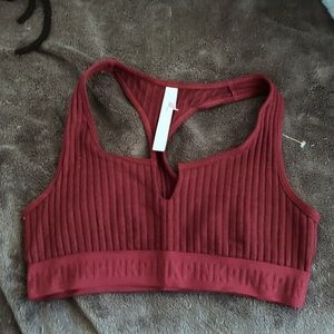 racerback unlined PINK Bralette sports bra